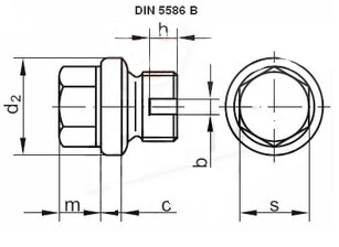 DIN 5586 B Винт запорный
